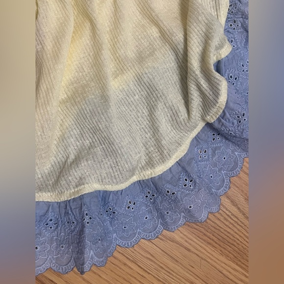 POL Rib Knit Tank Top with Button and Eyelet Detail - Picture 9 of 11